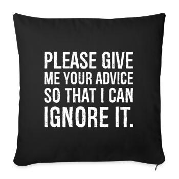 please give me your advice so that I can Ignore - Sofakissenbezug 45 x 45 cm - Schwarz - Vorne