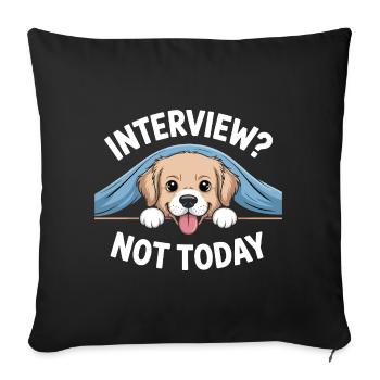 Lazy Labrador, Sleepy Puppy - Sofa pillowcase 17,3'' x 17,3'' (45 x 45 cm) - black - Front