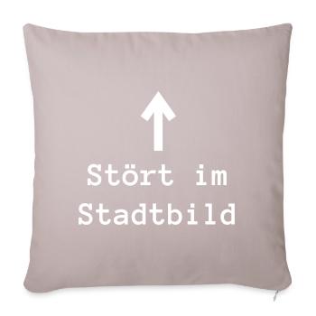 Disturb the cityscape - Sofa pillowcase 17,3'' x 17,3'' (45 x 45 cm) - light taupe - Front