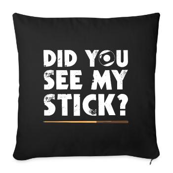Did you see funny billiards billiards player - Sofa pillowcase 17,3'' x 17,3'' (45 x 45 cm) - black - Front