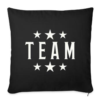 Team Vintage Star Logo - Sofa pillowcase 17,3'' x 17,3'' (45 x 45 cm) - black - Front