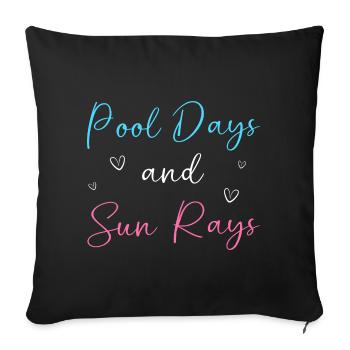 Pool Party - Sofa pillowcase 17,3'' x 17,3'' (45 x 45 cm) - black - Front