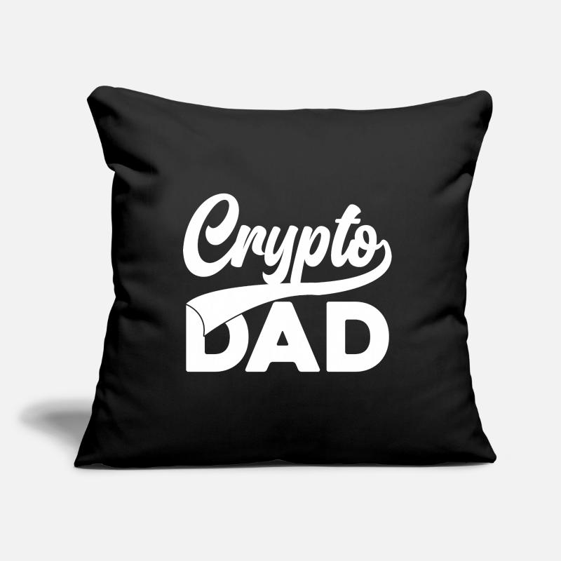 Crypto Dad Script Logo Sofa pillowcase 17,3'' x 17,3'' (45 x 45 cm)