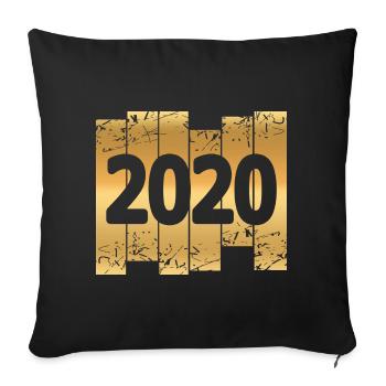 2020 - Sofa pillowcase 17,3'' x 17,3'' (45 x 45 cm) - black - Front