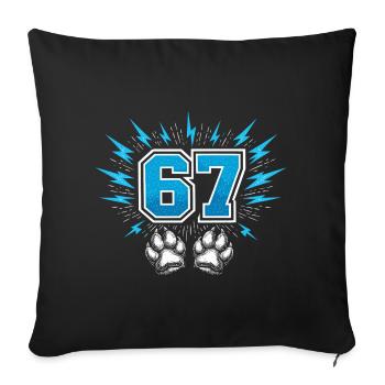67 Six Seven Meme Funny | Dog Paw - Sofa pillowcase 17,3'' x 17,3'' (45 x 45 cm) - black - Front