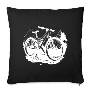 Mountain Bike Graphics - Sofa pillowcase 17,3'' x 17,3'' (45 x 45 cm) - black - Front