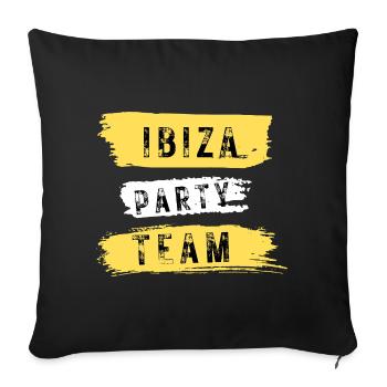 Ibiza Party Team - Sofa pillowcase 17,3'' x 17,3'' (45 x 45 cm) - black - Front