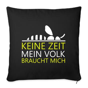 Pas le temps, ma colonie a besoin de moi, apiculteur, apiculture, - Housse de coussin décorative 45 x 45 cm - noir - Devant