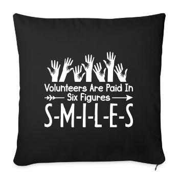 Social Worker Quote Six Figures Smiles Social - Sofa pillowcase 17,3'' x 17,3'' (45 x 45 cm) - black - Front