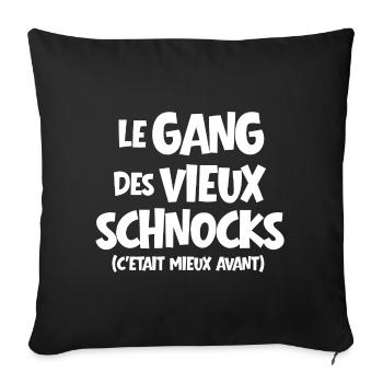 Senior, Retired, Retired - Sofa pillowcase 17,3'' x 17,3'' (45 x 45 cm) - black - Front