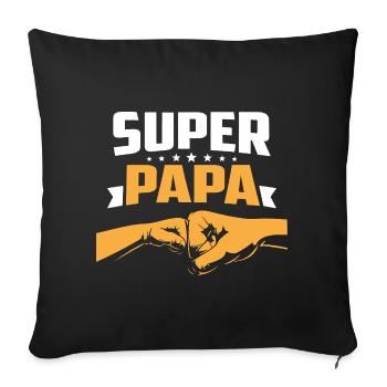 Super Papa Idea Cadeau Fête Des Fathers Anniversaire - Sofa pillowcase 17,3'' x 17,3'' (45 x 45 cm) - black - Front