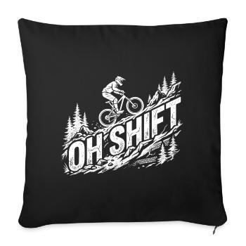 T-shirt humoristique de VTT pour cyclistes - Housse de coussin décorative 45 x 45 cm - noir - Devant