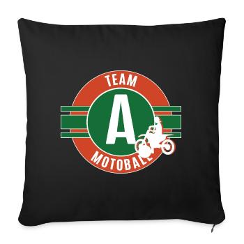I Love Motoball Motoballer Team A Motoballer - Sofa pillowcase 17,3'' x 17,3'' (45 x 45 cm) - black - Front