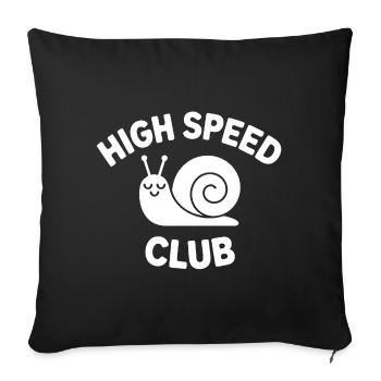 High Speed Schnecke Club - Sofakissenbezug 45 x 45 cm - Schwarz - Vorne