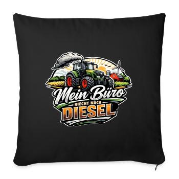 Mein Büro riecht nach Diesel - Sofakissenbezug 45 x 45 cm - Schwarz - Vorne