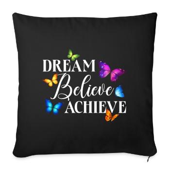 Inspiring Butterfly Monarch Butterfly Garden - Sofa pillowcase 17,3'' x 17,3'' (45 x 45 cm) - black - Front