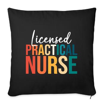 Nurse Nurse Nurse - Sofa pillowcase 17,3'' x 17,3'' (45 x 45 cm) - black - Front