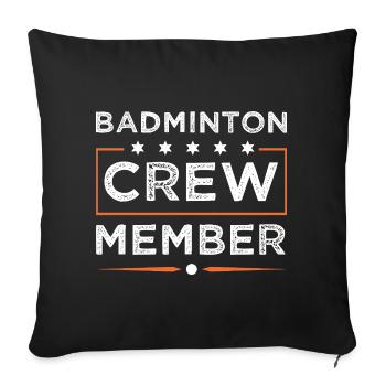 Équipe de badminton - Housse de coussin décorative 45 x 45 cm - noir - Devant