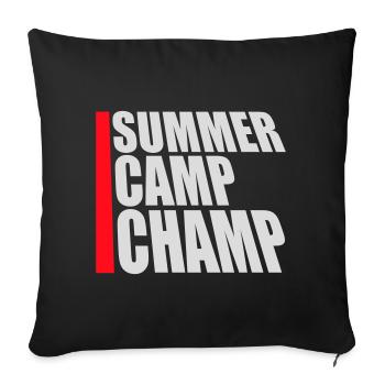 Summer Camp Champ Fun Kids Outdoor Adventure - Sofa pillowcase 17,3'' x 17,3'' (45 x 45 cm) - black - Front
