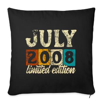Limited Edition July 2008 Birthday Gift - Sofa pillowcase 17,3'' x 17,3'' (45 x 45 cm) - black - Front