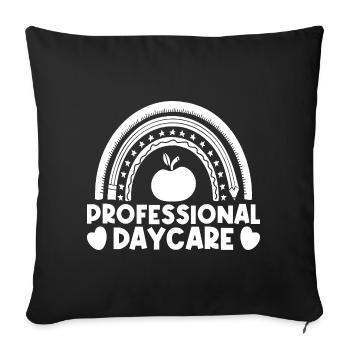 Garderie professionnelle pour garderie - Housse de coussin décorative 45 x 45 cm - noir - Devant