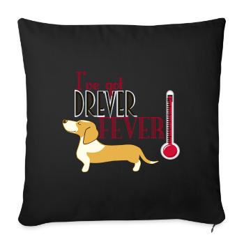 Drever Fieber leicht - Sofakissenbezug 45 x 45 cm - Schwarz - Vorne