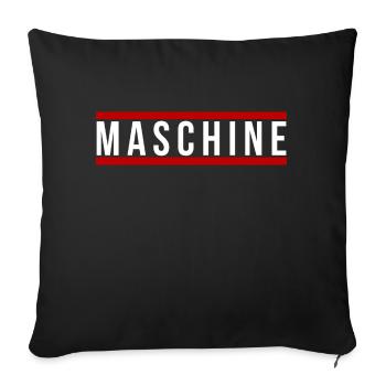 Maschine front - Sofakissenbezug 45 x 45 cm - Schwarz - Vorne