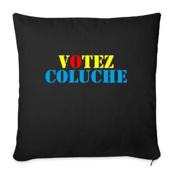 Votez Coluche 01 - Housse de coussin décorative 45 x 45 cm - noir - Devant