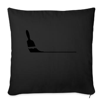 brusch_paint - Housse de coussin décorative 45 x 45 cm - noir - Devant