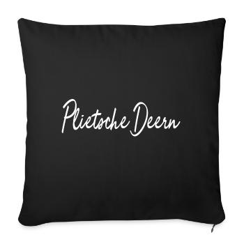 North German Plietsche Deern - The best at the north - Sofa pillowcase 17,3'' x 17,3'' (45 x 45 cm) - black - Front