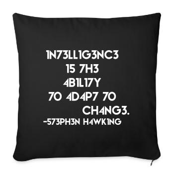 Citer physicien programmeur - Housse de coussin décorative 45 x 45 cm - noir - Devant