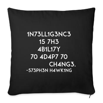Physics Quote Quote Cadeau de programmation amusant - Housse de coussin décorative 45 x 45 cm - noir - Devant