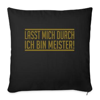 Meister - Sofakissenbezug 45 x 45 cm - Schwarz - Vorne