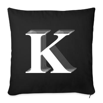 K - Sofakissenbezug 45 x 45 cm - Schwarz - Vorne
