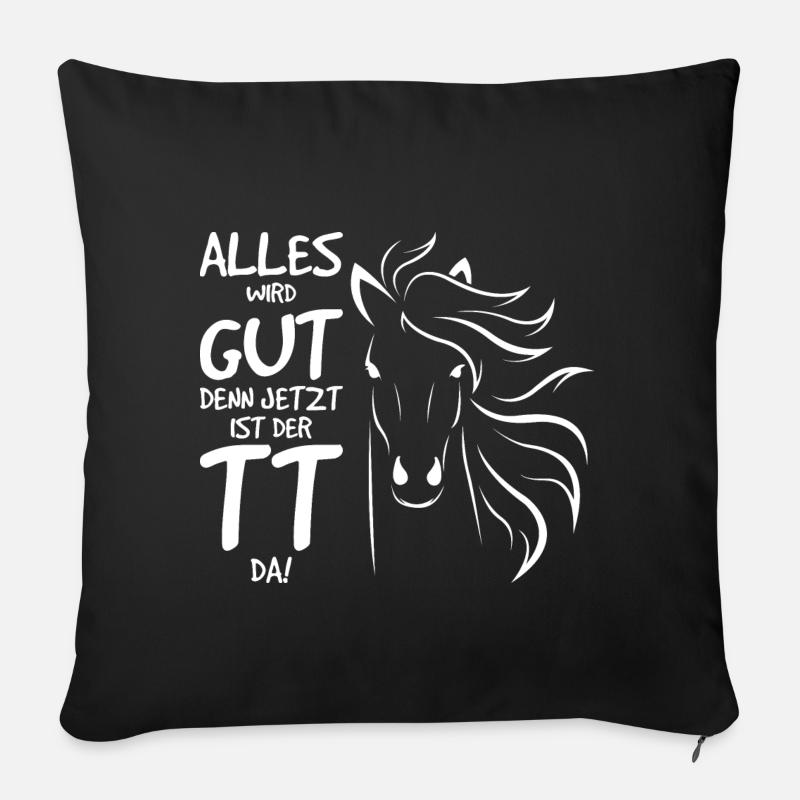 Alles wird gut der TT ist da. - Sofakissenbezug 45 x 45 cm - Schwarz