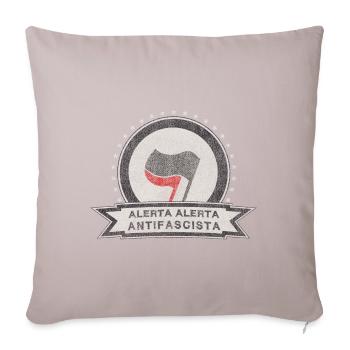 ALERTA ALERTA ANTIFASCISTA DRAPEAU FAHR À GAUCHE - Housse de coussin décorative 45 x 45 cm - taupe clair - Devant