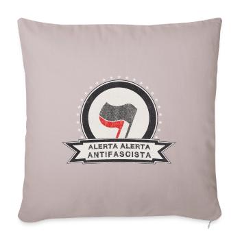Antifa International antifascista alerta alerta - Housse de coussin décorative 45 x 45 cm - taupe clair - Devant