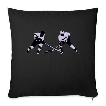 Ice hockey - Sofa pillowcase 17,3'' x 17,3'' (45 x 45 cm) - black - Front