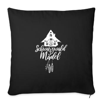 Schwarzwaldmädel - Sofakissenbezug 45 x 45 cm - Schwarz - Vorne