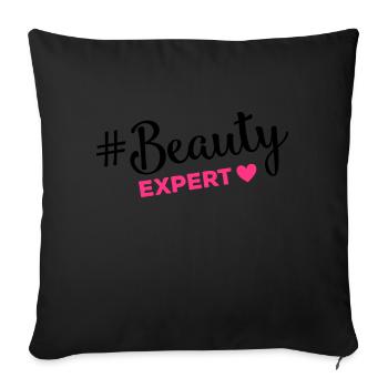beauty expert hashtag - Sofakissenbezug 45 x 45 cm - Schwarz - Vorne