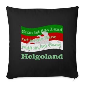 helgoland insel - Sofakissenbezug 45 x 45 cm - Schwarz - Vorne