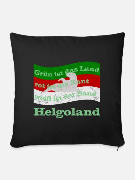 helgoland insel - Sofakissenbezug 45 x 45 cm - Schwarz