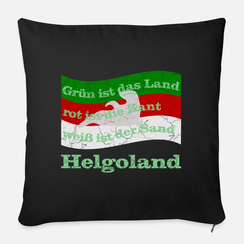 helgoland insel - Sofakissenbezug 45 x 45 cm - Schwarz