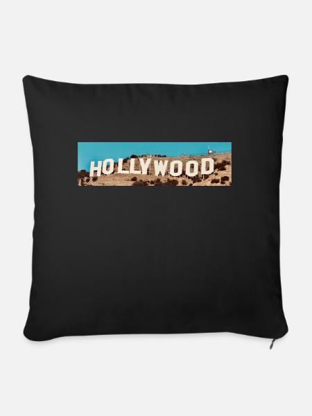 Hollywood - Sofakissenbezug 45 x 45 cm - Schwarz