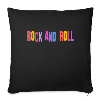 Rock and Roll - Sofakissenbezug 45 x 45 cm - Schwarz - Vorne
