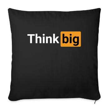Think big (white) - Housse de coussin décorative 45 x 45 cm - noir - Devant