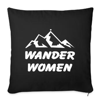 Wander Women Berge Wandern - Sofakissenbezug 45 x 45 cm - Schwarz - Vorne