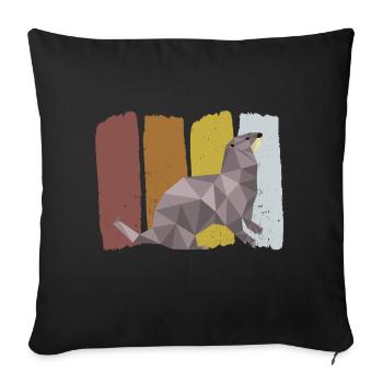 Loutre loutre loutre loutre loutres idées cadeaux animaux - Housse de coussin décorative 45 x 45 cm - noir - Devant