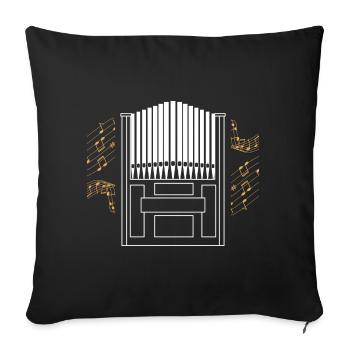 organ - Sofa pillowcase 17,3'' x 17,3'' (45 x 45 cm) - black - Front