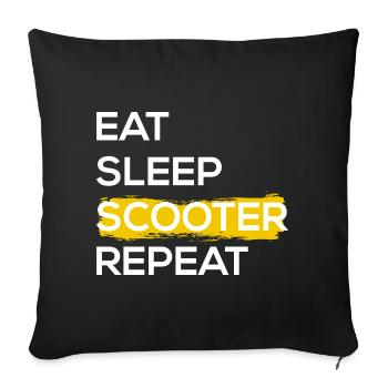 Essen Sleep Scooter Repeat II - Sofakissenbezug 45 x 45 cm - Schwarz - Vorne